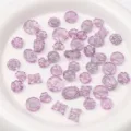 Lila Acryl Blumen Schmetterling Gemischte Perlen DIY Schmuckherstellung Teile - 500g/Packung (ca. 550 Stk.) / Transparent Goldrand Gemischt (Lila)