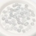 Transparente Acryl Mischperlen geschnitzt fur DIY handgemachte Armband Halskette Schmuck. - 500g/Packung (ca. 550 Stk.) / Transparent Goldrand Gemischt (Klar)