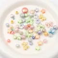 Gemischte Acryl Perlen matt lose Perlen fuer DIY handgemachte Armband Halskette Schmuckteile - 500g/Packung (ca. 550 Stk.) / Gemischte Perlen (Macaron Gemischt)