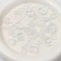 Gemischte transluzente Acrylperlen, vielseitige DIY Schmuckperlen für Armbänder und Ketten. - 500g/Packung (ca. 550 Stk.) / Irisierende Gemischte Perlen (Weiß)
