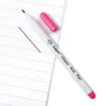 Adger fabric water soluble marking pen for sewing dressmaking, pink cap with purple ink test. - Auto-Disappearing / 1 Piece / Red