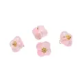 Rosa Glas Osmanthus Blume Anhänger 10mm DIY handgemachte Schmuckherstellung Zubehör Variante - Osmanthus-Form / 5 Stück/Packung (Ca. 10mm, Loch Ca. 2mm) / Rosa