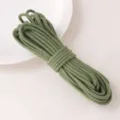 Green cotton core braided rope variant, ideal for garment accessories and DIY handmade crafts. - Avocado Green