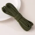 Dark green core-spun cotton braided rope for DIY crafts, clothing accessories, and decorations. - Army Green