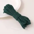 Dark green core spun cotton braided rope DIY handmade craft decorative ribbon sewing material - Dark Green