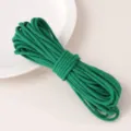 Green cotton core braided rope for DIY handmade decoration clothing accessory product variant - Forest Green