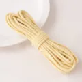 Core-spun cotton braided rope beige color DIY craft cord clothing accessory for handmade projects - Bean Sprout Yellow