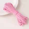 Pink core-spun cotton braided rope for DIY craft, apparel accessory, handmade decorative cord. - Light Pink