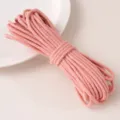 Pink cotton core-spun rope for handmade DIY crafts, sewing, garments, and home decor projects. - Dusty Pink