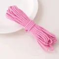 Pink core-spun cotton braided cord for DIY crafts, sewing, clothing accessories and handmade ribbon. - Hot Pink