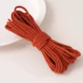 Core-spun cotton braided rope for garment accessories, DIY crafts, and rustic decorations. - Golden Red