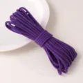 Purple core-spun cotton braided rope for handmade DIY crafts and clothing accessories variant. - Deep purple