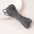 Grey core spun cotton braided rope for handmade DIY crafts and clothing accessories cord - Dark Gray