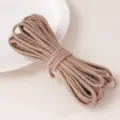 Core-spun cotton braided cord for DIY crafts, apparel accessories, and home decor styling. - Khaki