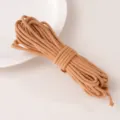 Core-spun cotton braided cord, light brown DIY handmade craft decorative ribbon accessory. - Milk Coffee