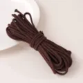 Brown core-spun cotton braided rope for DIY handmade accessories and garment sewing. - Brown