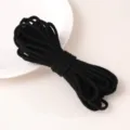 Black Cored Cotton Cord Braided Ribbon Handmade DIY Sewing Accessories Single Color - Black