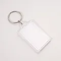 Clear Transparent Acrylic Blank Photo Frame Keychain Rectangle DIY Craft Accessories - Rectangle Style / 32x52mm (5 Pieces) / Clear