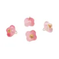 Süßer rosa Glas Osmanthus Blumen Anhänger 10mm DIY Schmuck Herstellung Accessoire - Osmanthus-Form / 5 Stück/Packung (Ca. 10mm, Loch Ca. 2mm) / Fuchsia