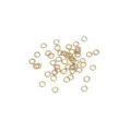 Goldene offene Biegeringe für DIY Schmuckherstellung, Armband Halskette Verbindungsteile. - Einzelschleife / 0.5x3mm (50 Stück/Packung) / 14K Vergoldet