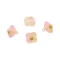 Süßer glas dicker osmanthus blumen anhänger 10mm diy handgemachte schmuck zubehör großhandel - Osmanthus-Form / 5 Stück/Packung (Ca. 10mm, Loch Ca. 2mm) / Pfirsich
