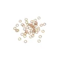 Goldene offene Biegeringe für DIY Schmuckherstellung, Armbandverbinder Basteln Zubehör. - Einzelschleife / 0.5x3mm (50 Stück/Packung) / 18K Vergoldet