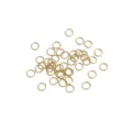 Anellini aperti dorati per creazione di gioielli fai da te accessori per bigiotteria - Giro Singolo / 0.5x4mm (50 Pezzi/Confezione) / rivestimento in oro 14k