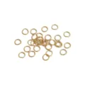 Anellini aperti dorati per la creazione di gioielli fai da te, anelli di connessione metallici. - Giro Singolo / 0.7x5mm (50 Pezzi/Confezione) / Placcatura in oro 18K