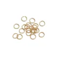 Anellini di salto dorati per creazione di gioielli fai da te, anelli aperti connettori. - Anellino (14#) / 0.7x6mm (50 Pezzi/Confezione) / Placcatura in oro 18K