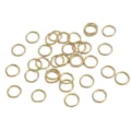 Anellini di salto dorati per la creazione di gioielli fai-da-te, anelli di connessione in metallo. - Anellino (17#) / 0.7x7mm (50 Pezzi/Confezione) / rivestimento in oro 14k