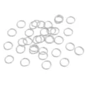 Anellini di apertura argentati per creazione gioielli, connettori per bracciali fai da te - Anellino (19#) / 0.7x7mm (50 Pezzi/Confezione) / argento spesso