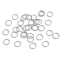 Anellini di salto argentati per la creazione di gioielli fai da te, bracciali e collane. - Anellino (20#) / 0.7x7mm (50 Pezzi/Confezione) / Platino