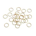 Anellini di congiunzione dorati per gioielli fai da te, connettori in metallo collane. - Anellino (21#) / 0.7x8mm (50 Pezzi/Confezione) / rivestimento in oro 14k