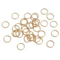 Anellini apribili dorati per creazione di gioielli fai-da-te, anelli metallici resistenti per bracciali. - Anellino (22#) / 0.7x8mm (50 Pezzi/Confezione) / Placcatura in oro 18K