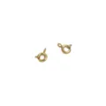 Anellini elastici moschettoni componenti per gioielli dorati per bracciali collane. - Chiusura a Molla (25#) / 5mm (1 Pezzo/Confezione) / rivestimento in oro 14k