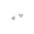 Anellini a molla in metallo argentato per creazione di gioielli e bracciali DIY - Chiusura a Molla (28#) / 5mm (1 Pezzo/Confezione) / Placcatura elettrolitica in platino