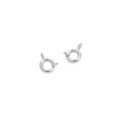 Chiusure ad anello a molla argentate componenti per bracciali e collane fai da te - Chiusura a Molla (39#) / 7mm (1 Pezzo) / Argento spesso