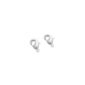 Chiusura a moschettone argentata componente connettore accessorio per creazione gioielli - Chiusura a Moschettone (47#) / 10mm (1 Pezzo/Confezione) / Placcato Argento