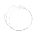 Anelli in filo di memoria argentato per braccialetti di perline DIY e accessori per gioielli. - Filo di Rame Semi-Duro Nudo / 0.4mm (1 Metro/Confezione) / Placcato Argento