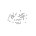 Perline distanziatrici in metallo argentato per creazione gioielli DIY e bracciali, parti sfuse - Distanziatore (70#) / 2.5mm (100 pezzi/confezione) / argento spesso