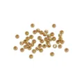 Perline distanziatrici in metallo dorato per creazione di gioielli fai da te per bracciali - Distanziatori / 3mm (100 Pezzi/Confezione) / rivestimento in oro 14k