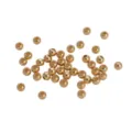 Perline distanziere rotonde in metallo dorato con foro per creazione di gioielli fai da te. - Distanziatori / 4mm (Confezione da 100 Pezzi) / rivestimento in oro 14k