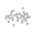 Perline distanziatrici argentate per bigiotteria DIY, perline metalliche per bracciali - Distanziatore (82#) / 5mm (50 Pezzi) / Placcato Argento