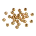Perline tonde in metallo dorato per creazione di gioielli fai-da-te, superficie liscia e lucida. - Distanziatore (85#) / 6mm (50 pezzi/confezione) / Placcatura in oro 18K