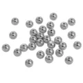 Perline di metallo argentato, perline distanziatrici rotonde lucide per creazione gioielli. - Distanziatore (87#) / 6mm (50 pezzi/confezione) / Placcatura elettrolitica in platino