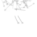 Spilli a occhiello in metallo argentato accessori per gioielli fai da te bracciali. - Chiodino a Occhiello (90#) / 0.7x20mm (50 Pezzi/Confezione) / Placcato Argento