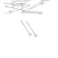 Spilli con occhiello argentati per creazione di gioielli, componenti per fai da te. - Chiodino a Occhiello (94#) / 0.7x25mm (50 Pezzi/Confezione) / Placcato Argento