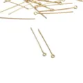 Variante di perni a occhiello in oro per gioielli fai da te per creare bracciali e accessori. - Chiodino a Occhiello (100#) / 0.7x35mm (50 Pezzi/Confezione) / rivestimento in oro 14k