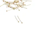 Spilli con testa a sfera dorati per creazione gioielli, perline per bracciali fai da te. - Chiodino a testa sferica (112#) / 0.5x20mm (50 Pezzi/Confezione) / rivestimento in oro 14k