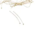 Spillini con testa dorati per creazione gioielli fai da te, perni metallici per bracciali. - Chiodino a testa sferica (115#) / 0.5x50mm (50 Pezzi/Confezione) / rivestimento in oro 14k